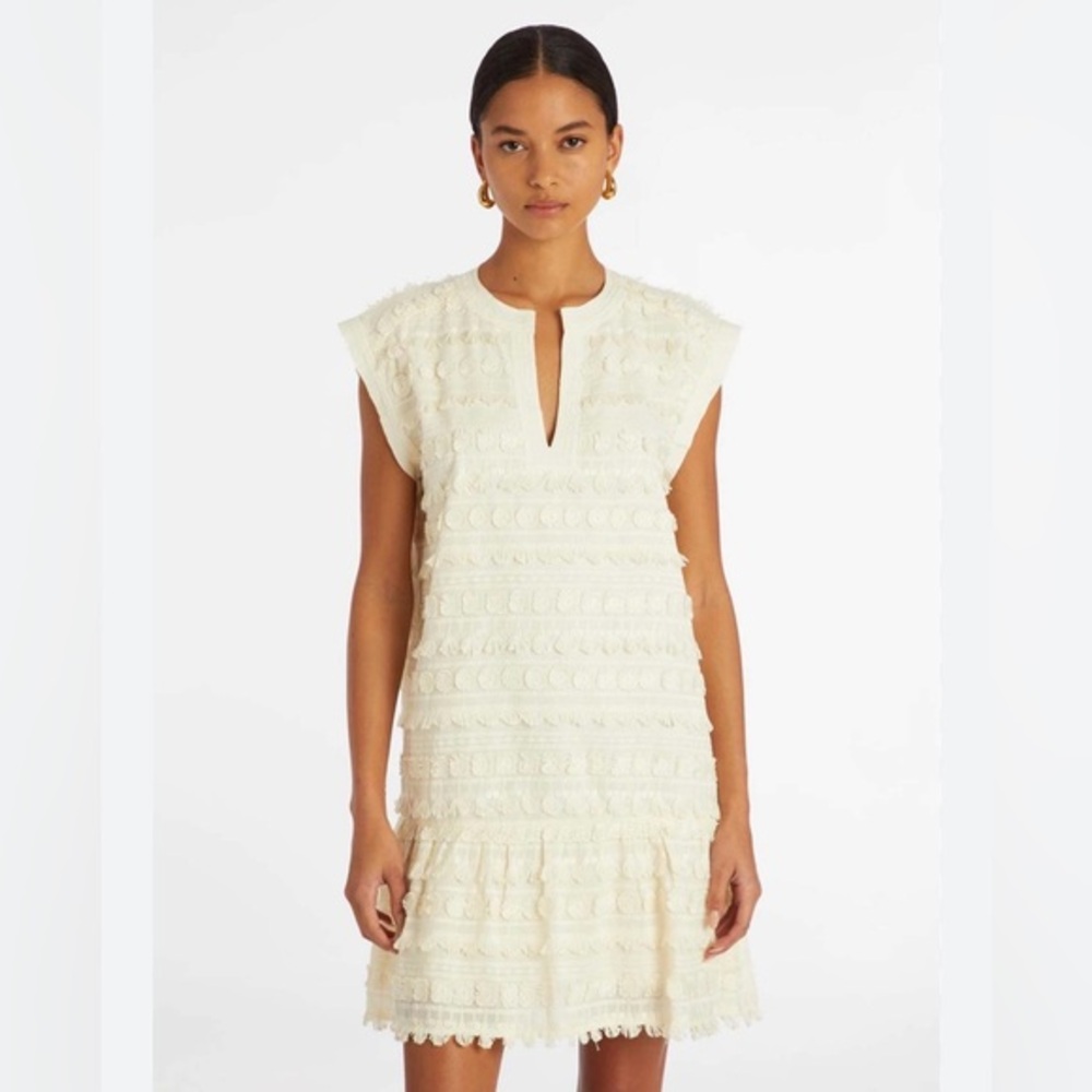 NWT Marie Oliver | herra dress ivory textured  crochet dress feminine luxury S